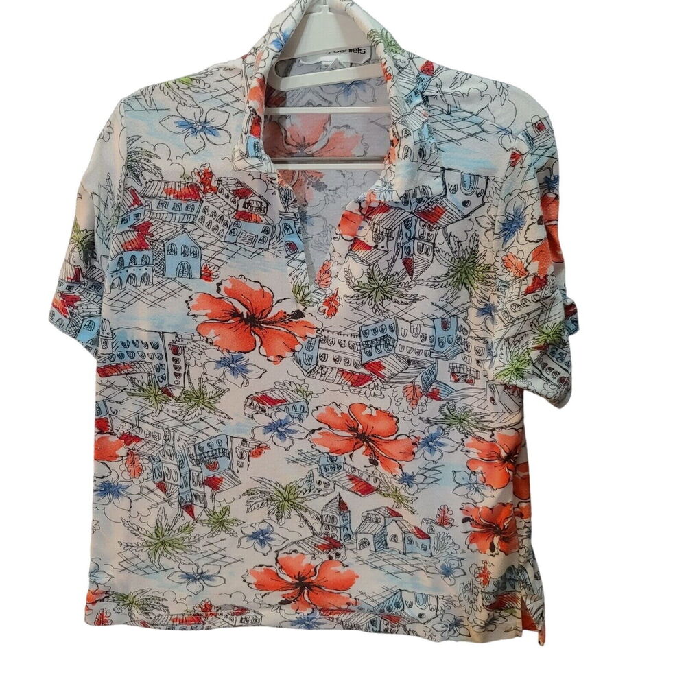 Cathy Daniels Womens Top Multi-Color Size Medium Polyester Blend Stretch